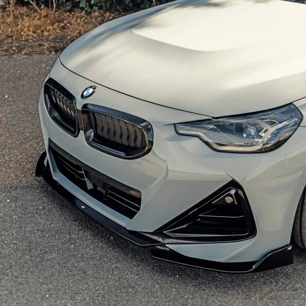 Gloss Black 3pc Front Lip - BMW 220i G42 (2021-2023)