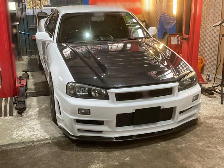 Nismo-1 Style Carbon Fiber Hood Bonnet - Nissan Skyline R34 GTR ( 1999 - 2002 )