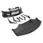 Voltex Style Carbon Fiber Front Bumper with Canards & Front Lip - Mitsubishi Evolution 7 8 9