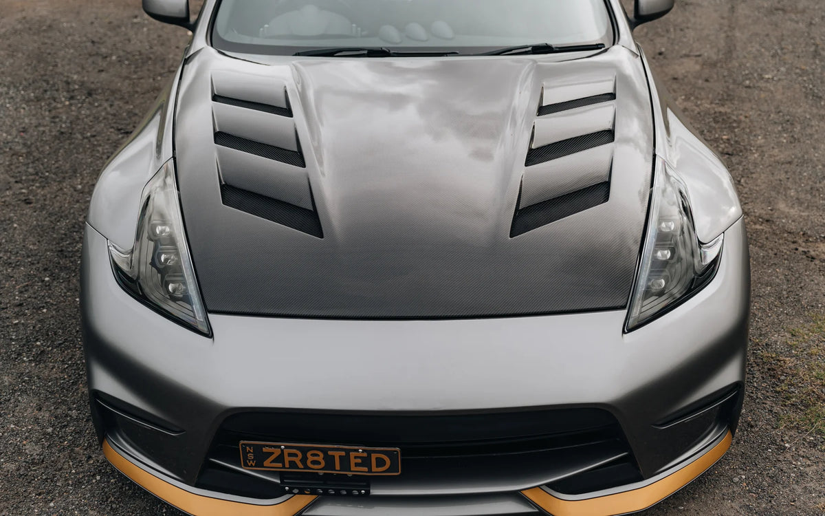 AMS Style Vented Carbon Fiber Bonnet - Nissan 370Z ( 2009 - 2020 ) Z34