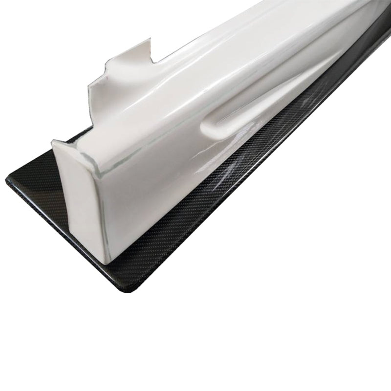 Varis Hurtling Style Half Carbon Fiber Side Skirts - Mitsubishi Evolution 7 8 9 ( 2001 TO 2007 )