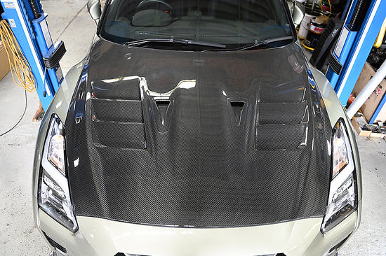 Top Secret Style Carbon Fiber Bonnet – Nissan GT-R R35 (2016+) 4BA