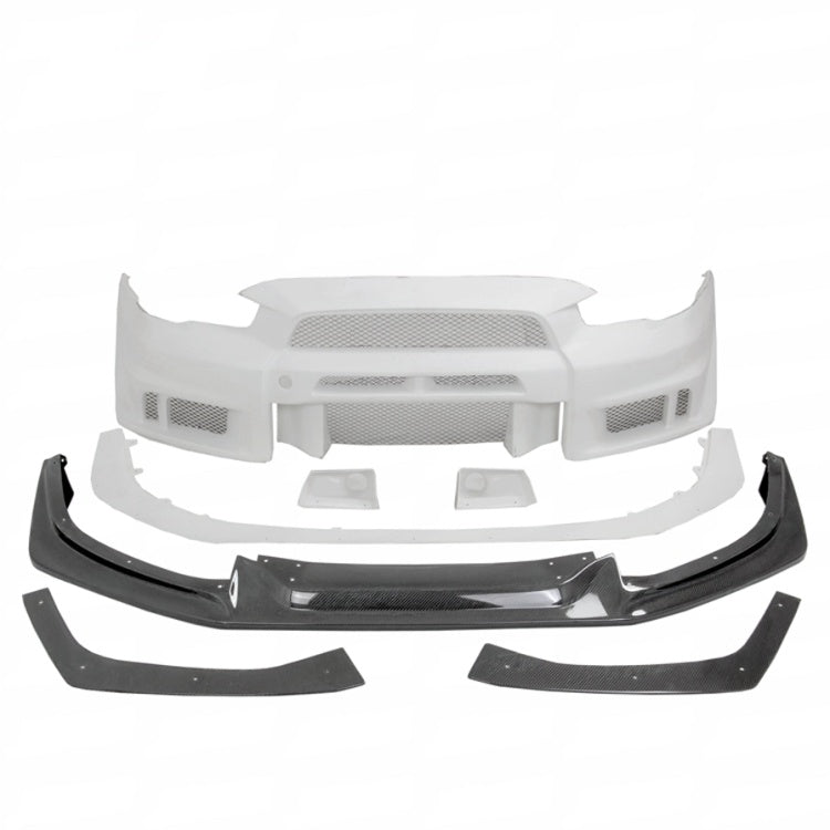 Varis Ultimate Style Half Carbon Fiber Front Bumper + Lip - Mitsubishi Evolution X (2007-2016) CZ4A