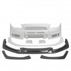 Varis Ultimate Style Half Carbon Fiber Front Bumper + Lip - Mitsubishi Evolution X (2007-2016) CZ4A