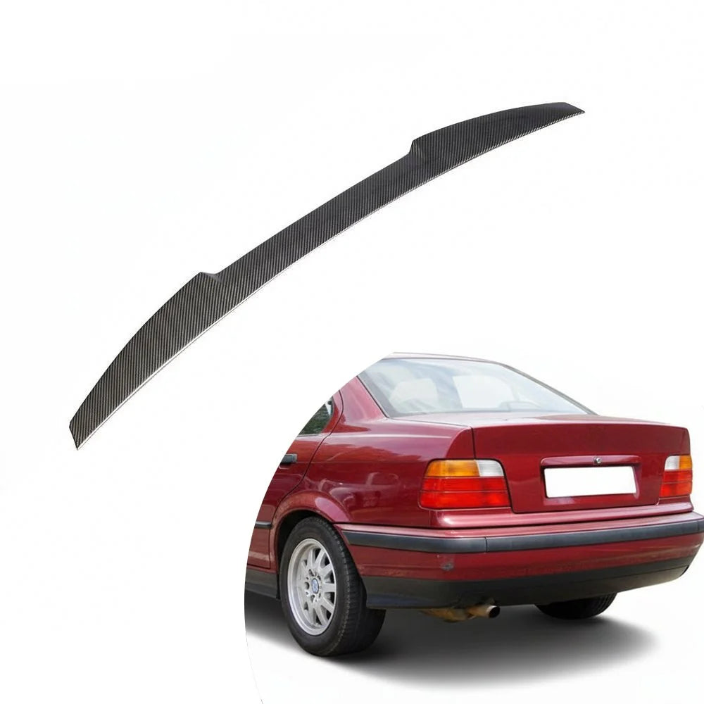 M4 Style Carbon Fiber Rear Lip Spoiler - BMW E36 (1992-1999)