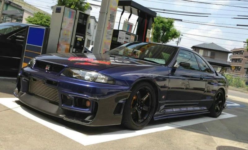 GD Style Carbon Fiber Front Bumper Canard – Nissan Skyline R33 GTR (1993 - 1998)