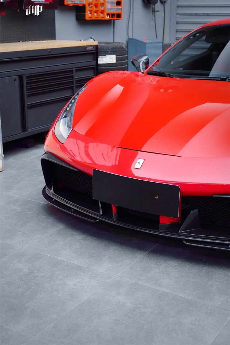IMP Performance Carbon Fiber Front Lip & Canards - Ferrari 488 GTB & SPYDER (2015-2020)