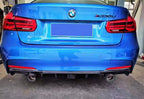 Carbon Fiber Rear Diffuser with Red Brake Light - BMW 3 Series F30 (2012-2019)