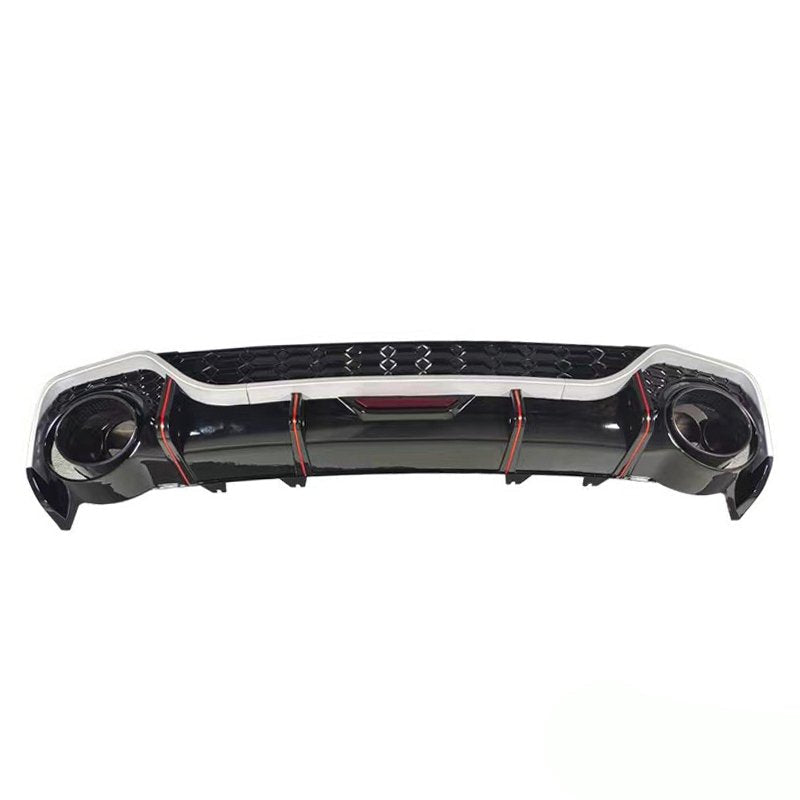 KB Style Carbon Fiber Rear Diffuser w Brake Light - Audi A4 S4 RS4 Sedan ( 2020 TO 2025 ) B9.5