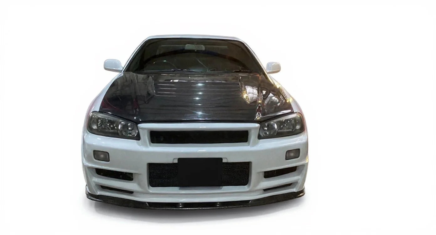 OEM Style Carbon Fiber Front Lip – Nissan Skyline R34 GTR (1999 - 2002)
