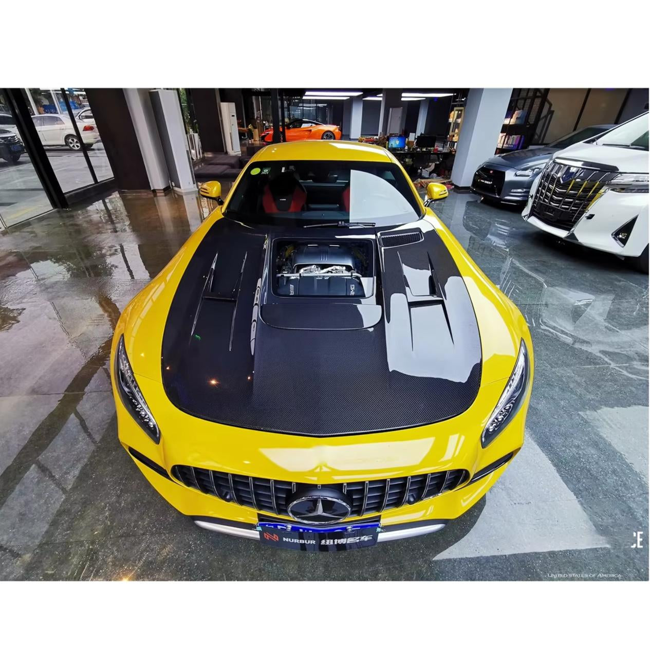 IMP Performance V1 Carbon Fiber Bonnet with Window - Mercedes Benz AMG GT & GTS (2015-2021)