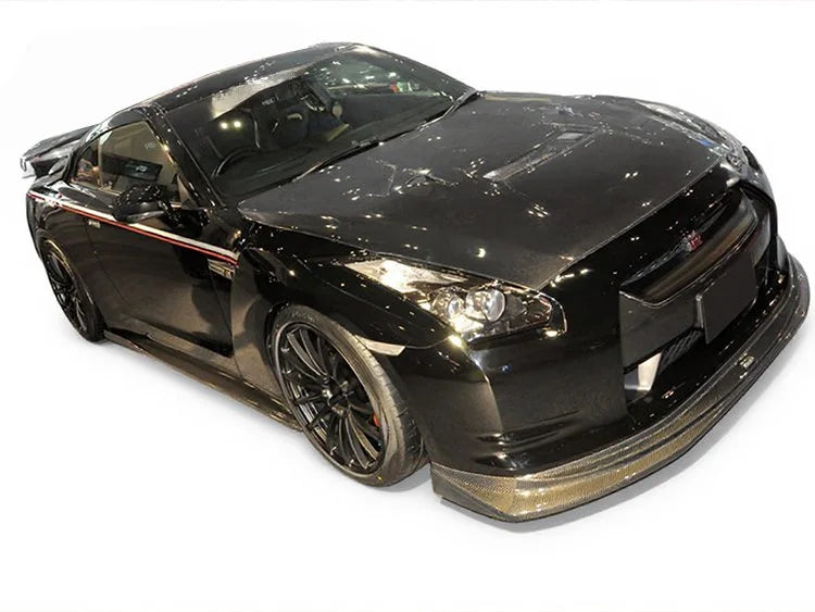 Varis Wide Style Carbon Fiber Front Lip - Nissan GT-R R35 ( 2008 - 2011 ) CBA