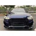 Gloss Black / Carbon Fiber Front Lip w/ Canard - Audi A4 S4 RS4 Sedan (2015-2020) B9