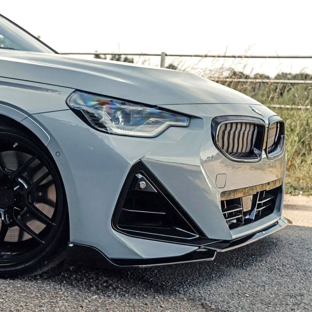 Gloss Black 3pc Front Lip - BMW 220i G42 (2021-2023)