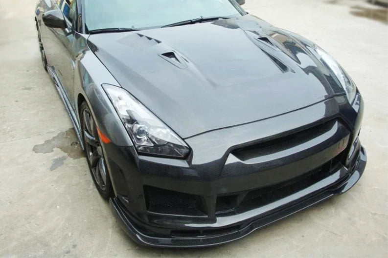 T Racing Style Carbon Fiber Front Bumper – Nissan GT-R R35 (2008 - 2016) CBA / DBA