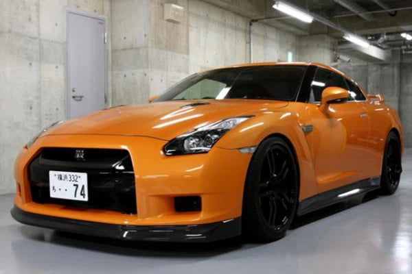 Zele V2 Style Carbon Fiber Front Lip – Nissan GT-R R35 (2008 - 2011) CBA
