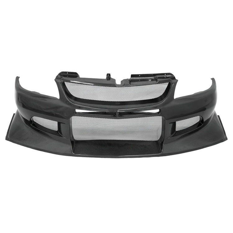 Voltex Style Carbon Fiber Front Bumper with Canards & Front Lip - Mitsubishi Evolution 7 8 9