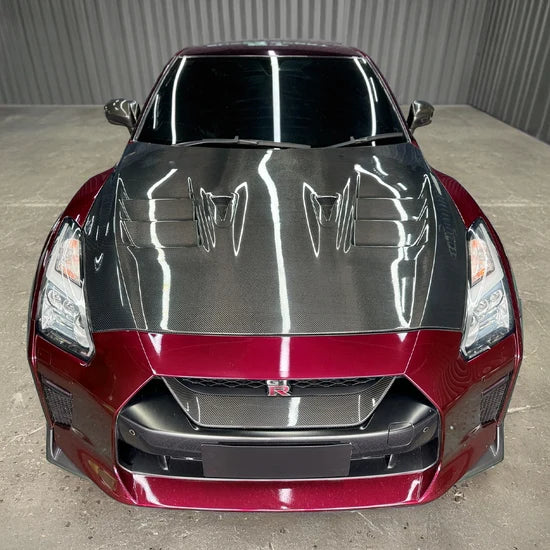 Top Secret Style Carbon Fiber Bonnet – Nissan GT-R R35 (2016+) 4BA