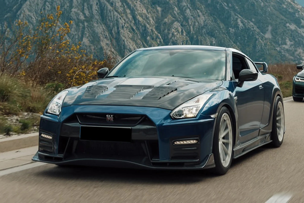 IP Style Matte Carbon Fiber Hood – Nissan GTR R35 (2008 - 2016) CBA / DBA