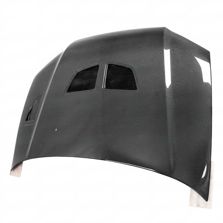 OEM Style Carbon Fiber Hood Double Hood Vent - Mitsubishi Evolution 7 8 9 ( 2001 TO 2007 )
