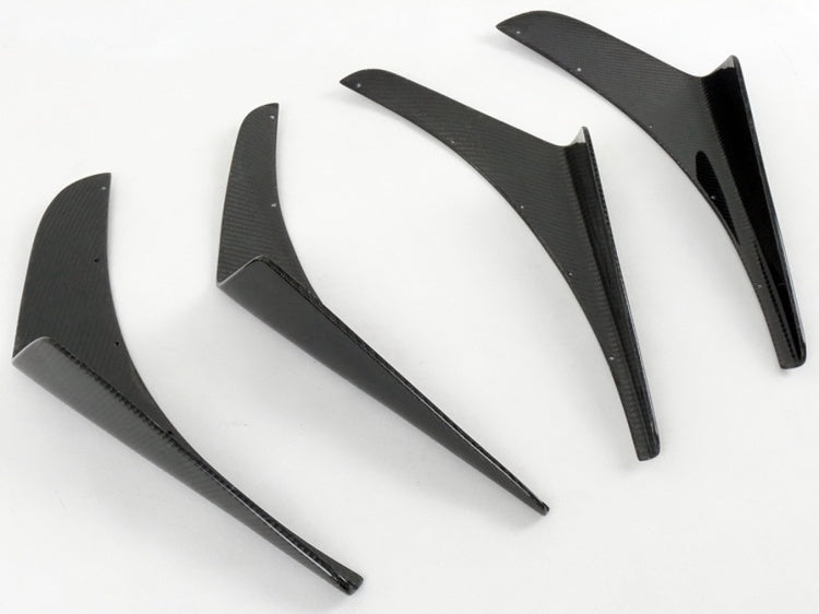 Voltex X Style Carbon Fiber Front Canard - Mitsubishi Evolution 7 8 9 ( 2001 TO 2007 ) CT9A