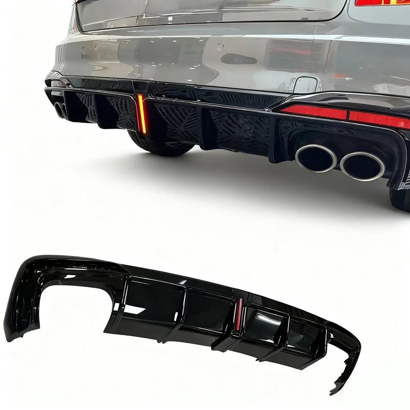Carbon Fiber Rear Diffuser w/ Brake Light - Audi A4 S4 RS4 Sedan (2020-2025) B9.5