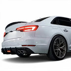 Aggressive Carbon Fiber Rear Diffuser w/ Brake Light - Audi A4 S4 Sedan (2015-2020) B9