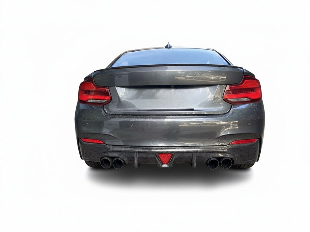 JCS Style Carbon Fiber Rear Diffuser w/ Brake Light - BMW M-POWER F22 (2014-2016)