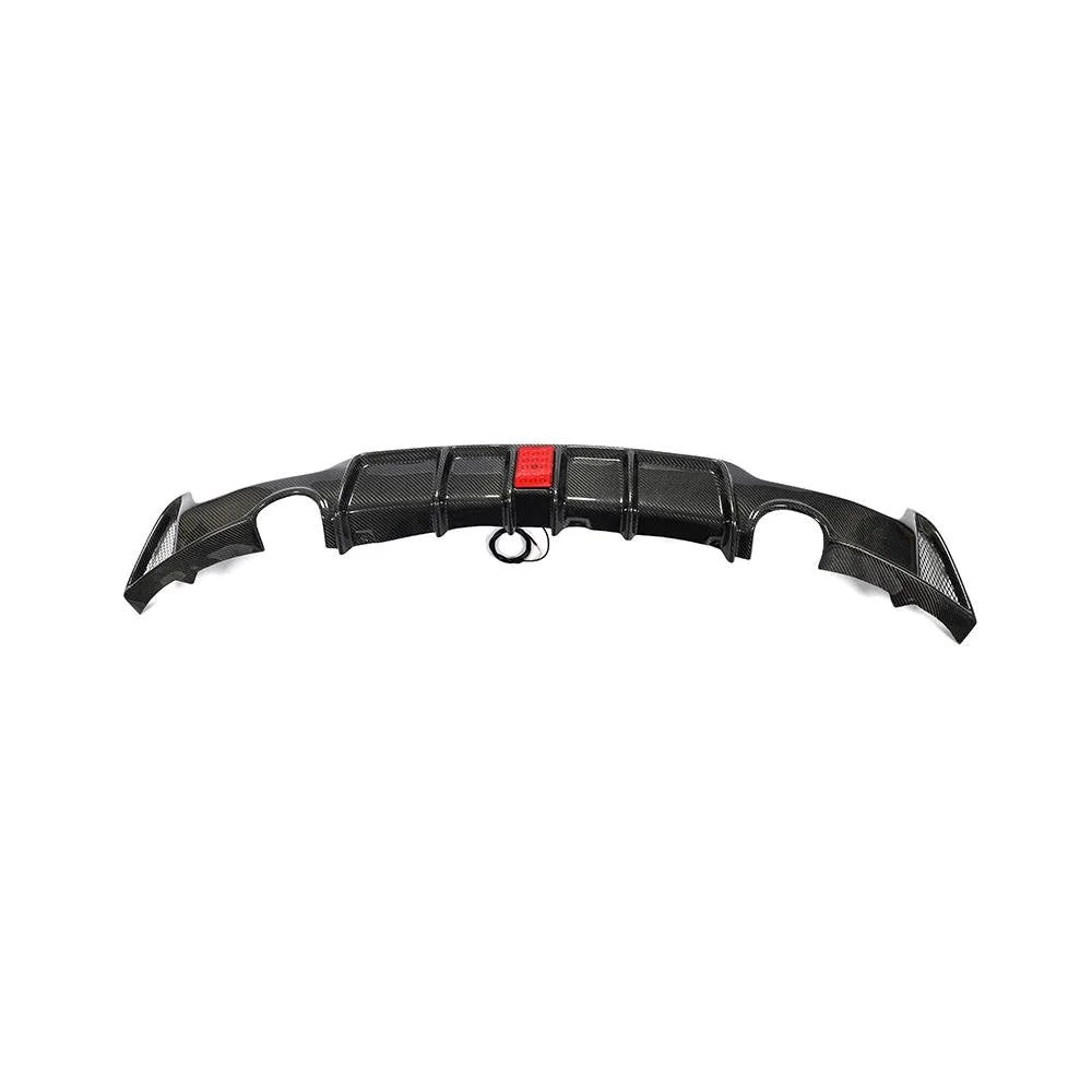 Carbon Fiber Rear Diffuser with Red Brake Light - BMW 3 Series F30 (2012-2019)
