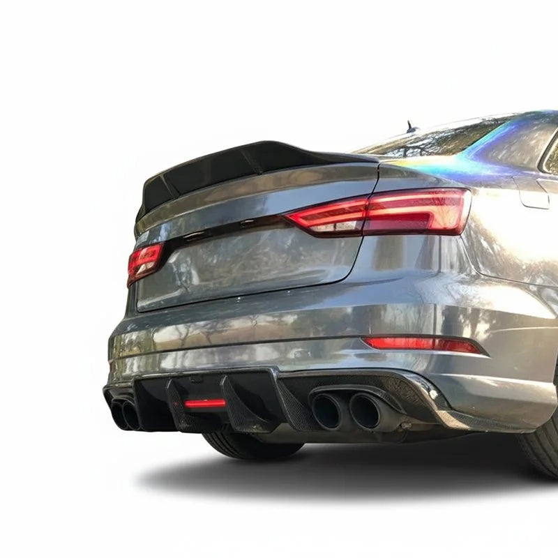 KB Style Carbon Fiber Rear Diffuser - Audi A3 S3 Sedan (2017-2020) 8V