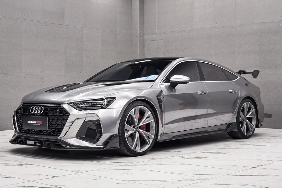 IMP Performance Partial Carbon Fiber Front Bumper with Carbon Canards, Vents & Lip - Audi RS7 (2019-2024)
