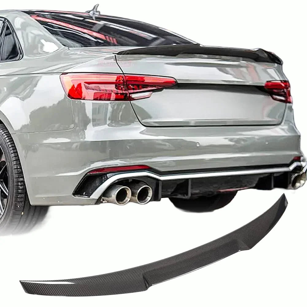M4 Style Carbon Fiber Spoiler - Audi A4 S4 RS4 Sedan (2020-2025) B9.5