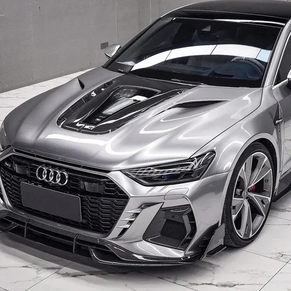 IMP Performance Partial Carbon Fiber Bonnet with Display Glass - Audi RS7 (2019-2024)