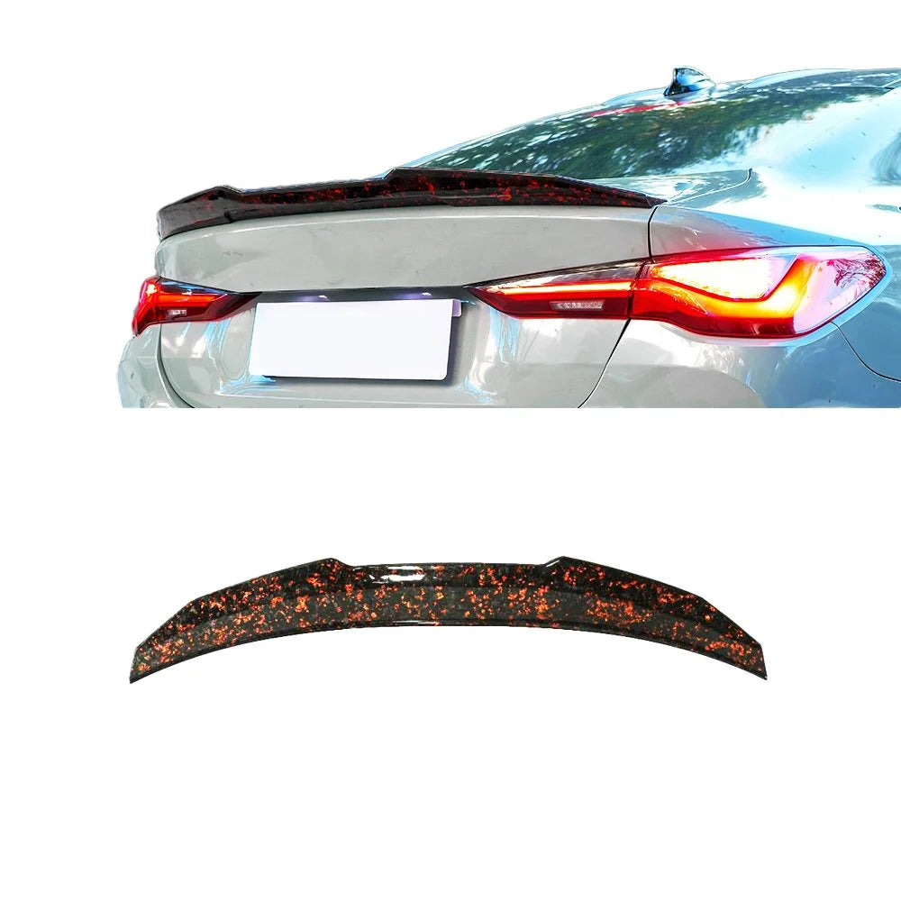 Gold/Green/Red Flaked Forged Carbon Lip Spoiler - BMW M4 G82 (2020+)