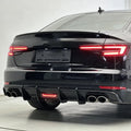 Aggressive Carbon Fiber Rear Diffuser w/ Brake Light - Audi A4 S4 Sedan (2015-2020) B9