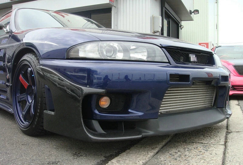 GD Style Carbon Fiber Front Bumper Canard – Nissan Skyline R33 GTR (1993 - 1998)