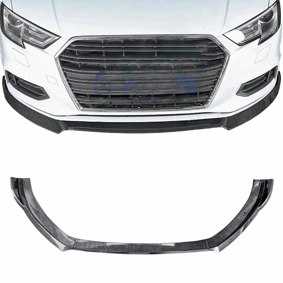 Carbon Fiber Front Lip V2 - Audi A3 S3 Sedan (2017-2020) 8V