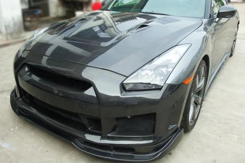 T Racing Style Carbon Fiber Front Bumper – Nissan GT-R R35 (2008 - 2016) CBA / DBA