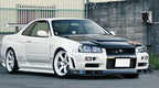 AS Style Carbon Fiber Front Lip – Nissan Skyline R34 GTR (1999–2002)