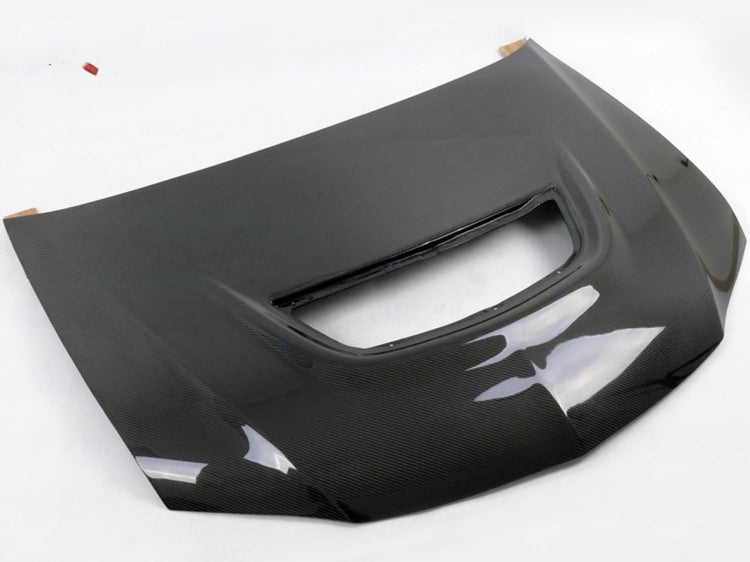 OEM Style Carbon Fiber Hood Single Hood Vent - Mitsubishi Evolution 7 8 9 ( 2001 TO 2007 )