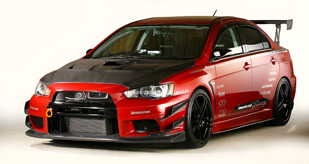 Voltex Style Carbon Fiber Side Skirts - Mitsubishi Evolution 8 & 9 (2003-2007) CT9A