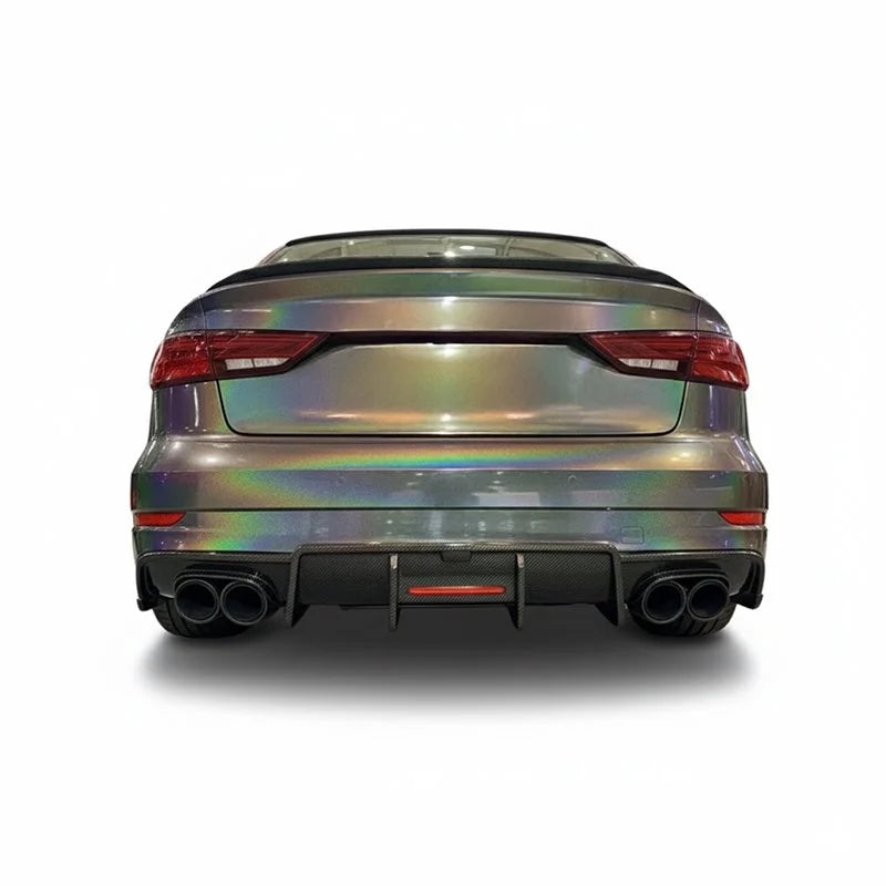 KB Style Carbon Fiber Rear Diffuser - Audi A3 S3 Sedan (2017-2020) 8V