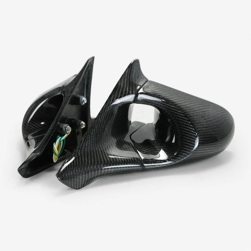 Ganador Style Carbon Fibre Aero Mirrors ( RHD ) - Nissan Silvia 200SX S14 S2 ( 1997 - 2000 )