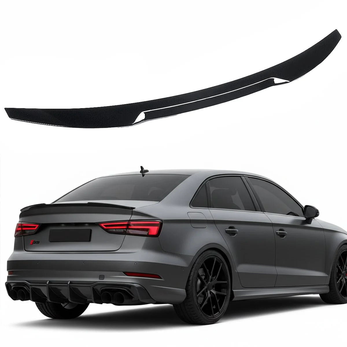 PSM Style Carbon Fiber Duckbill Spoiler - Audi A3 S3 RS3 Sedan (2013-2020) 8V