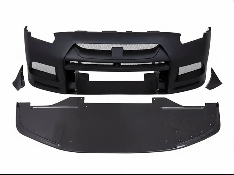 T Racing Style Carbon Fiber Front Bumper – Nissan GT-R R35 (2008 - 2016) CBA / DBA