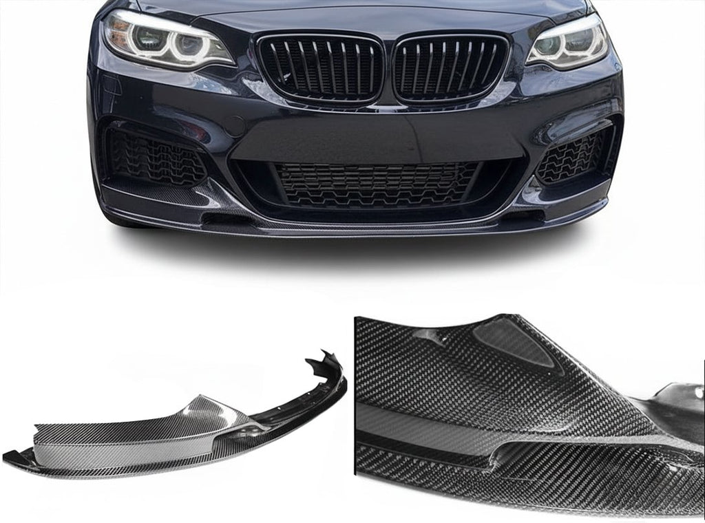 JCS Style Carbon Fiber Front Lip V2 - BMW M235i M240i F22 (2014-2017)