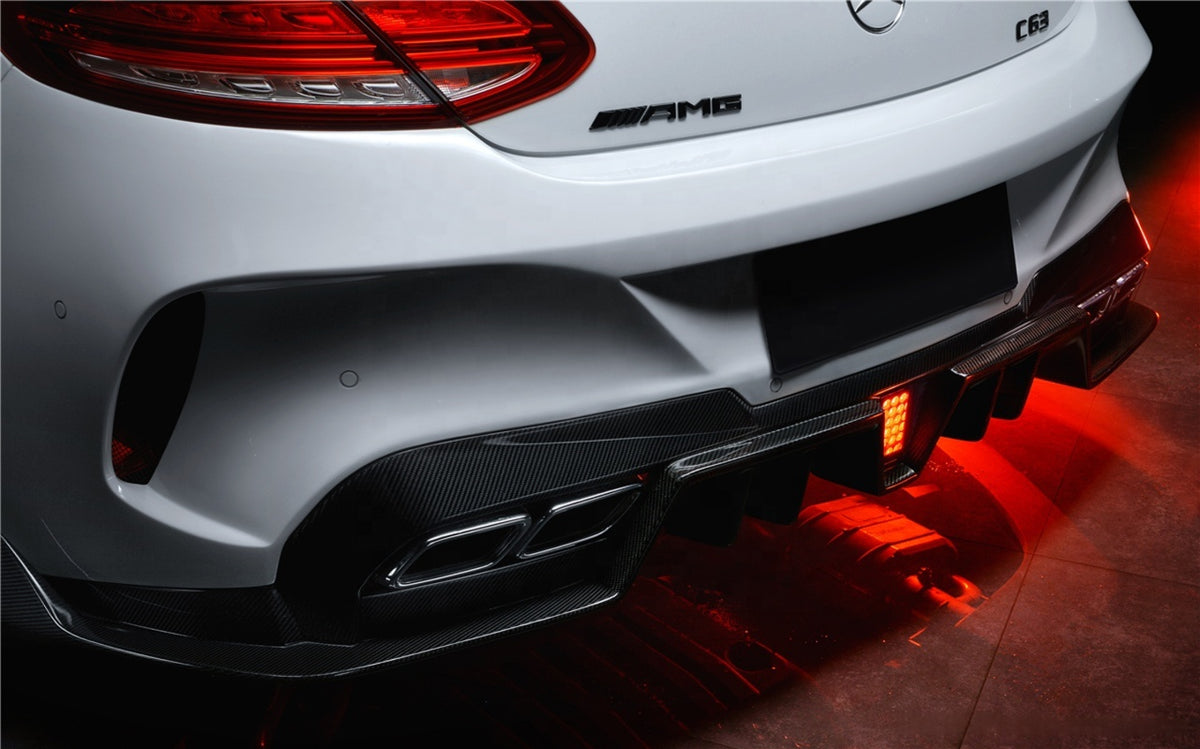 IMP Performance's Carbon Fiber Rear Bumper with Rear Diffuser - Mercedes Benz C63 W205 Coupe ( 2015 TO 2021 )