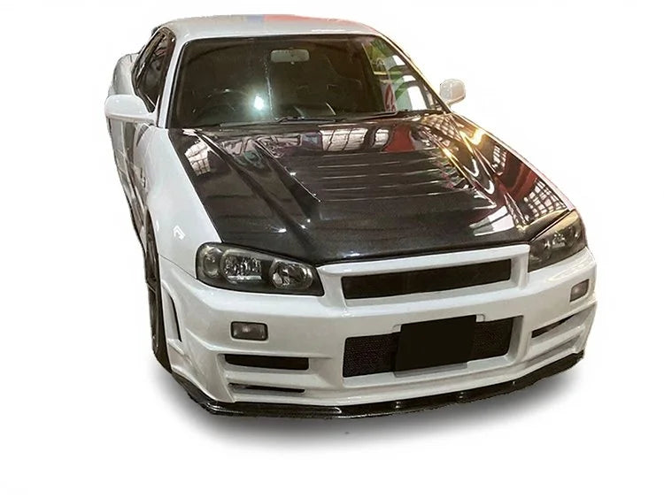 Nismo-1 Style Carbon Fiber Hood Bonnet - Nissan Skyline R34 GTR ( 1999 - 2002 )