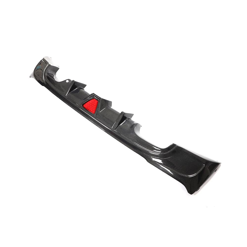 JCS Style Carbon Fiber Rear Diffuser w/ Brake Light - BMW M-POWER F22 (2014-2016)
