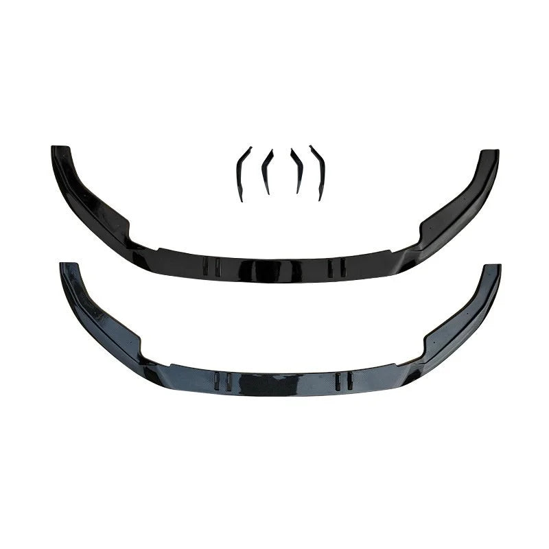 Gloss Black / Carbon Fiber Front Lip w/ Canard - Audi A4 S4 RS4 Sedan (2015-2020) B9